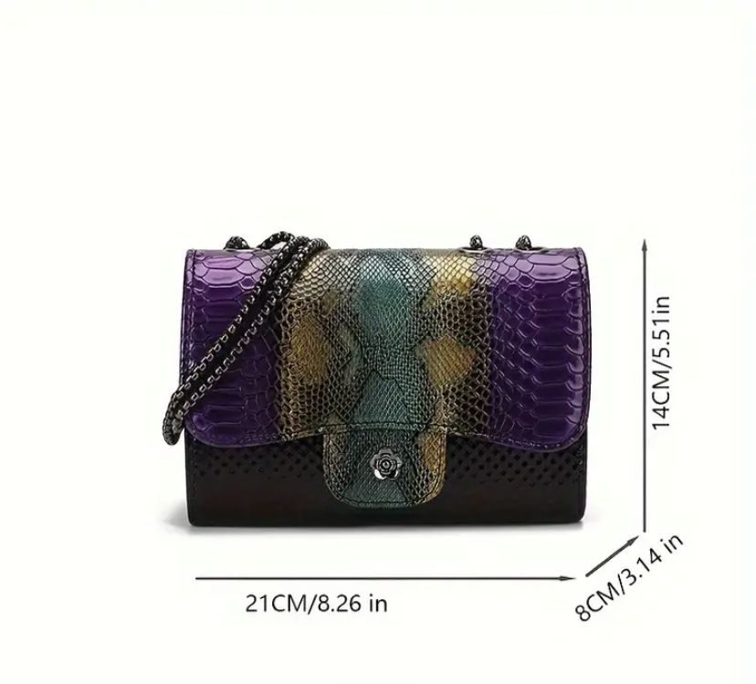 Snakeskin Pattern shoulder Bag